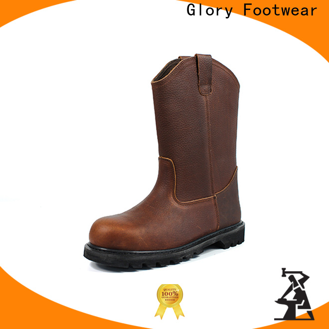 Glory Footwear high cut black work boots Certified for outdoor activity