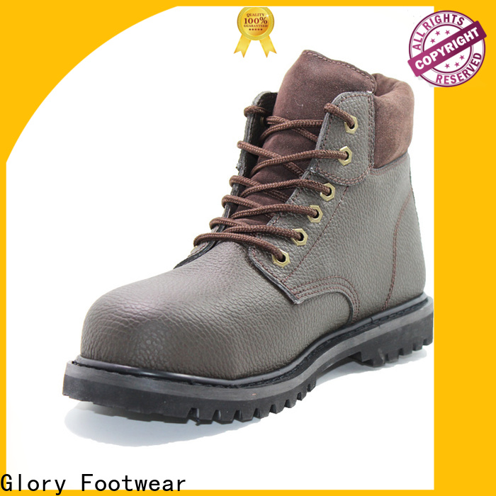 awesome black work boots factory price for winter day