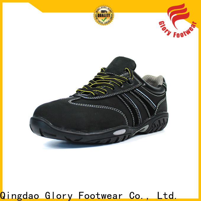 Glory Footwear hot-sale leather safety shoes in different color for business travel