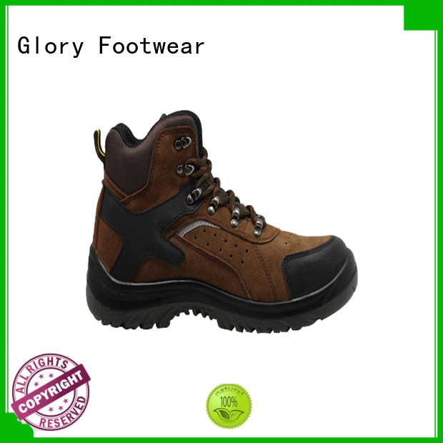 Glory Footwear toe black work boots from China for business travel
