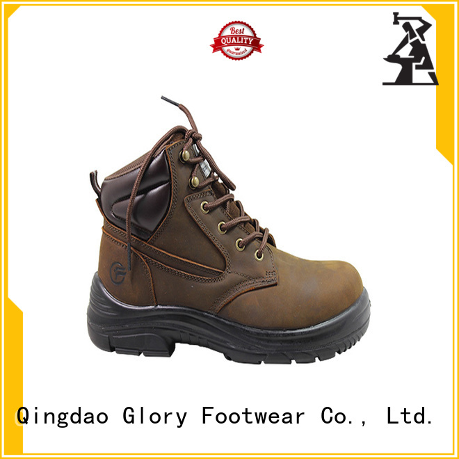 sole black work boots with good price for hiking Glory Footwear