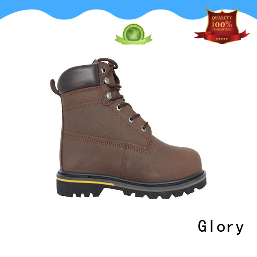 Crazy horse leather goodyear welted safety boots