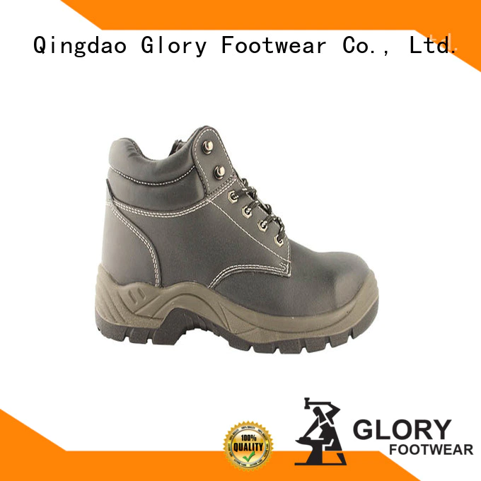 Lightweight Embossed action leather safety boots with CE certificate