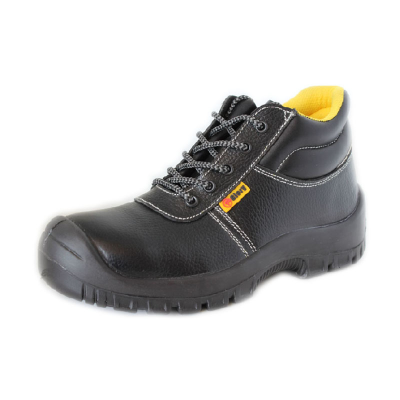 Leather lightweight steel toe safety shoes