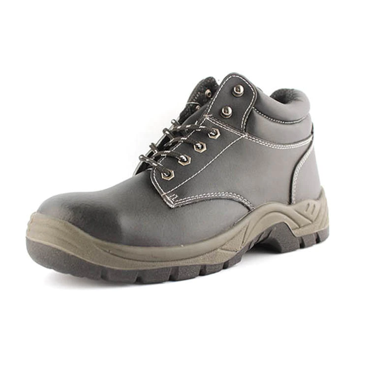 Leather steel toe safety shoes for men