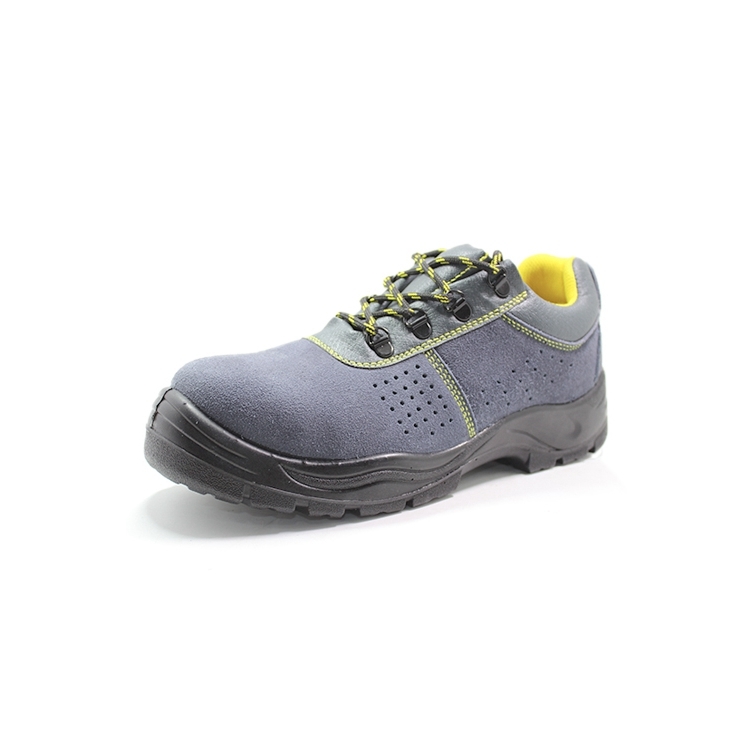 Suede leather stylish safety shoes