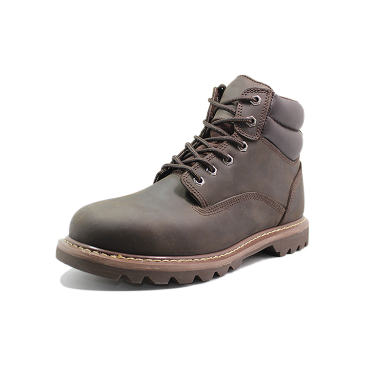 Crazy Horse leather Goodyear steel toe shoes for men