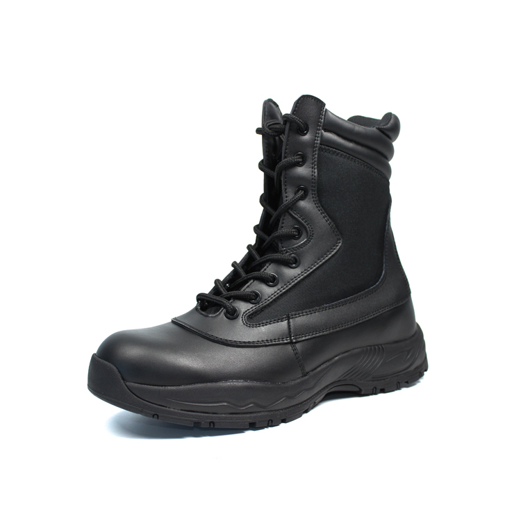 black army boots with YKK zipper