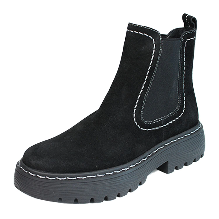 Women leather black fashion boots