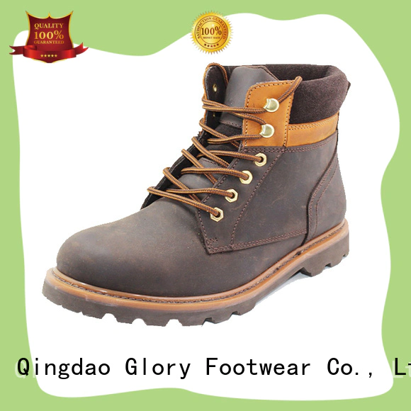 high end black work boots toe factory price for winter day